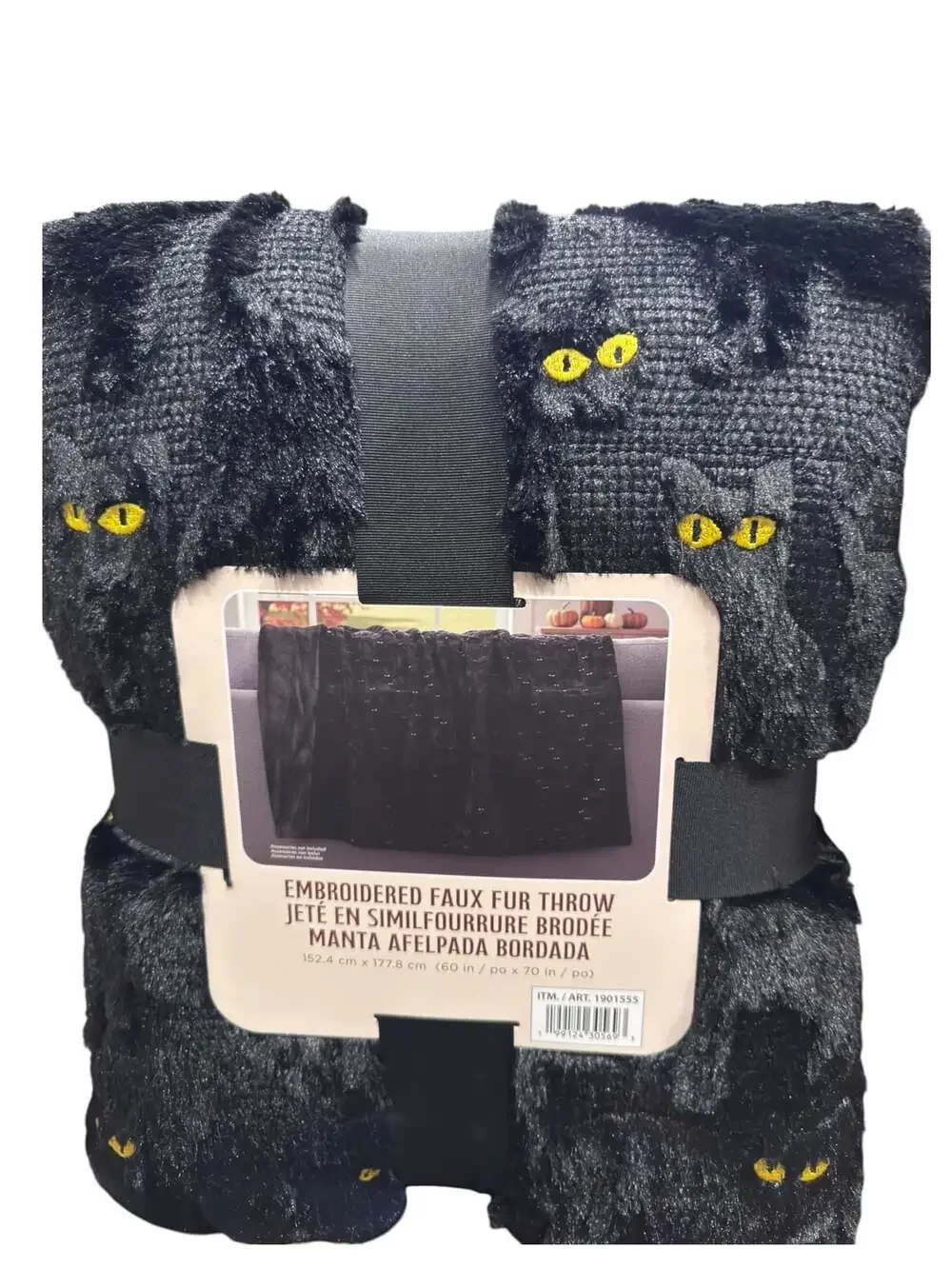 TikTok Viral Halloween Faux Fur Throw Blanket Lot of 3 Ghost, Cat ,Pumpkin.